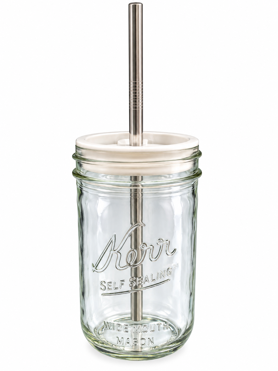 16 oz. Mason Jar with lid and straw