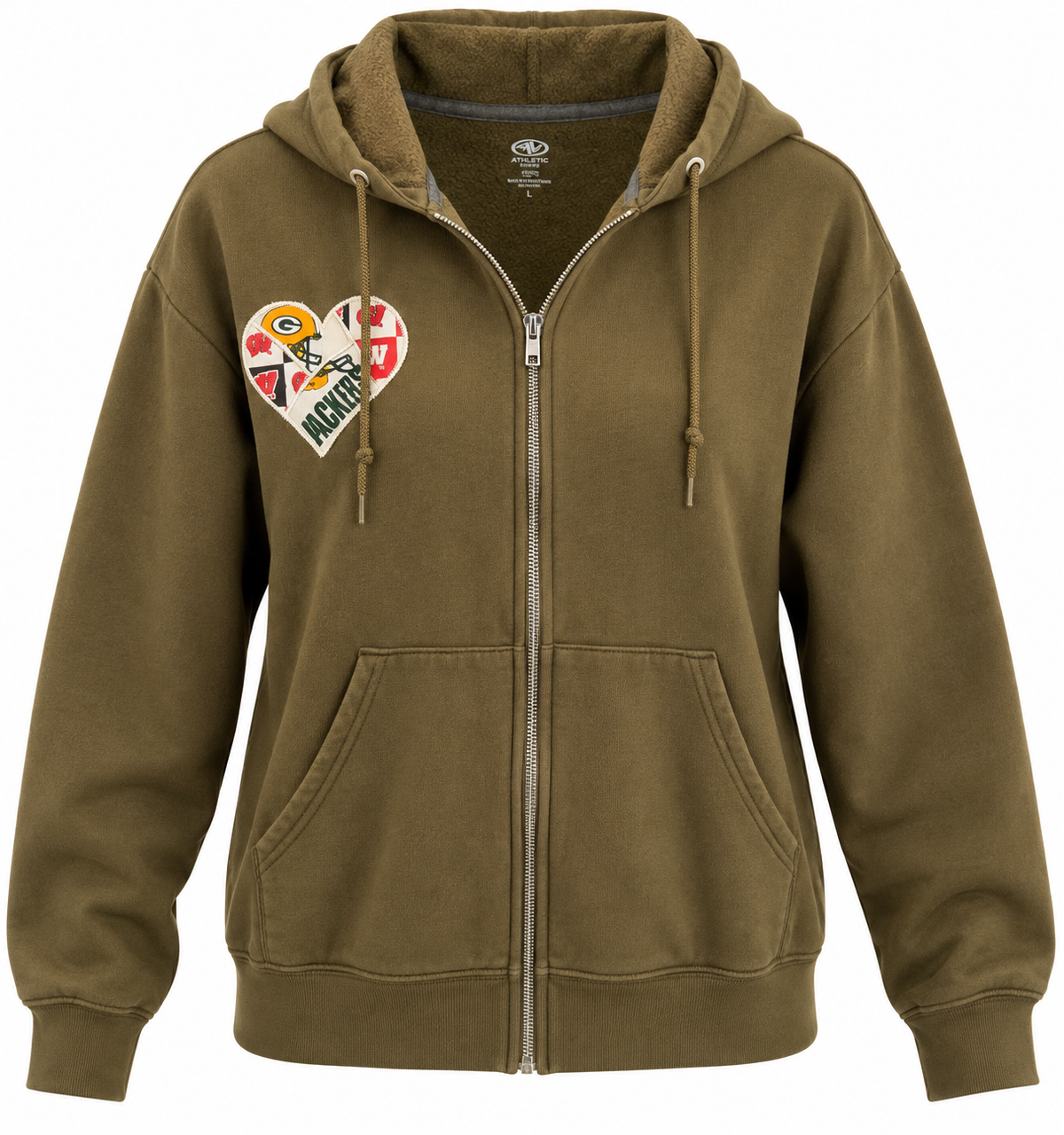 Wisconsin Game Day Heart Athletic Works Full-Zip Hoodie, Size Large