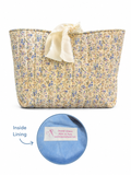 Book Tote - Vintage Blue Floral