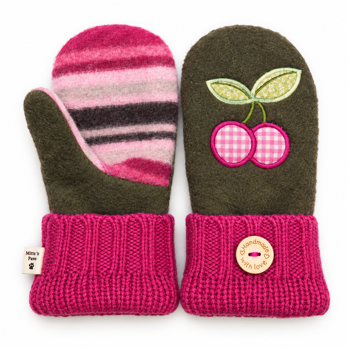 Cherry Pickin’ Cozy Mittens Adult Medium