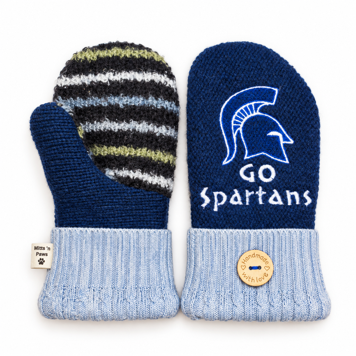Friday Night Lights Spartan Mittens Adult Medium