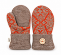 Rustic Ember Wool Mittens – Adult Medium