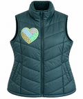 Patchwork Heart & Soul Time and Tru Puffer Vest, Size XL