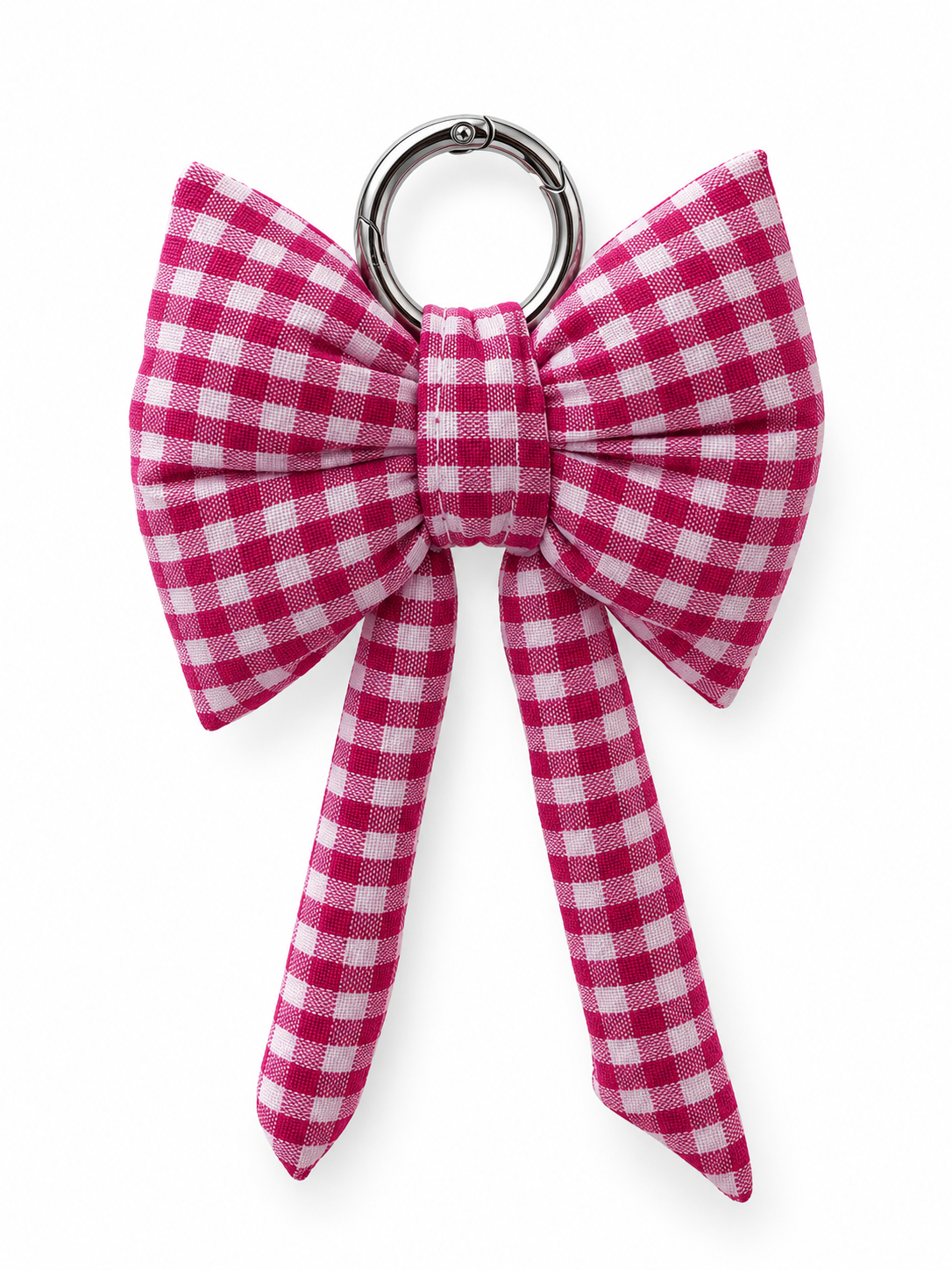 Berry Sweet Gingham Keychain Bow