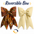 Reversible Oversized Fabric Bows - Feeling Thankful