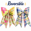 Reversible Oversized Fabric Bows - A Plaid Moment