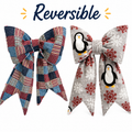 Reversible Oversized Fabric Bows - Christmas in July