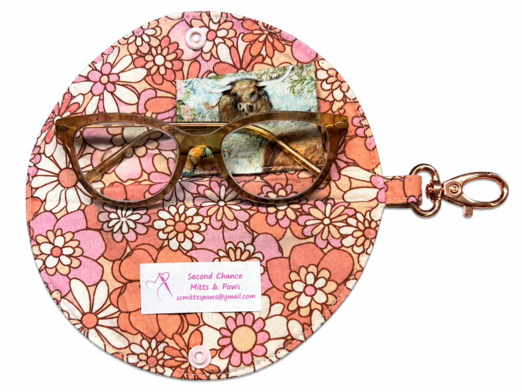 Eyeglass Case - Moo and Flowers