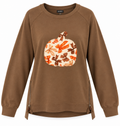 Brown Taupe Bow Pumpkin Sweatshirt – Size 2XL