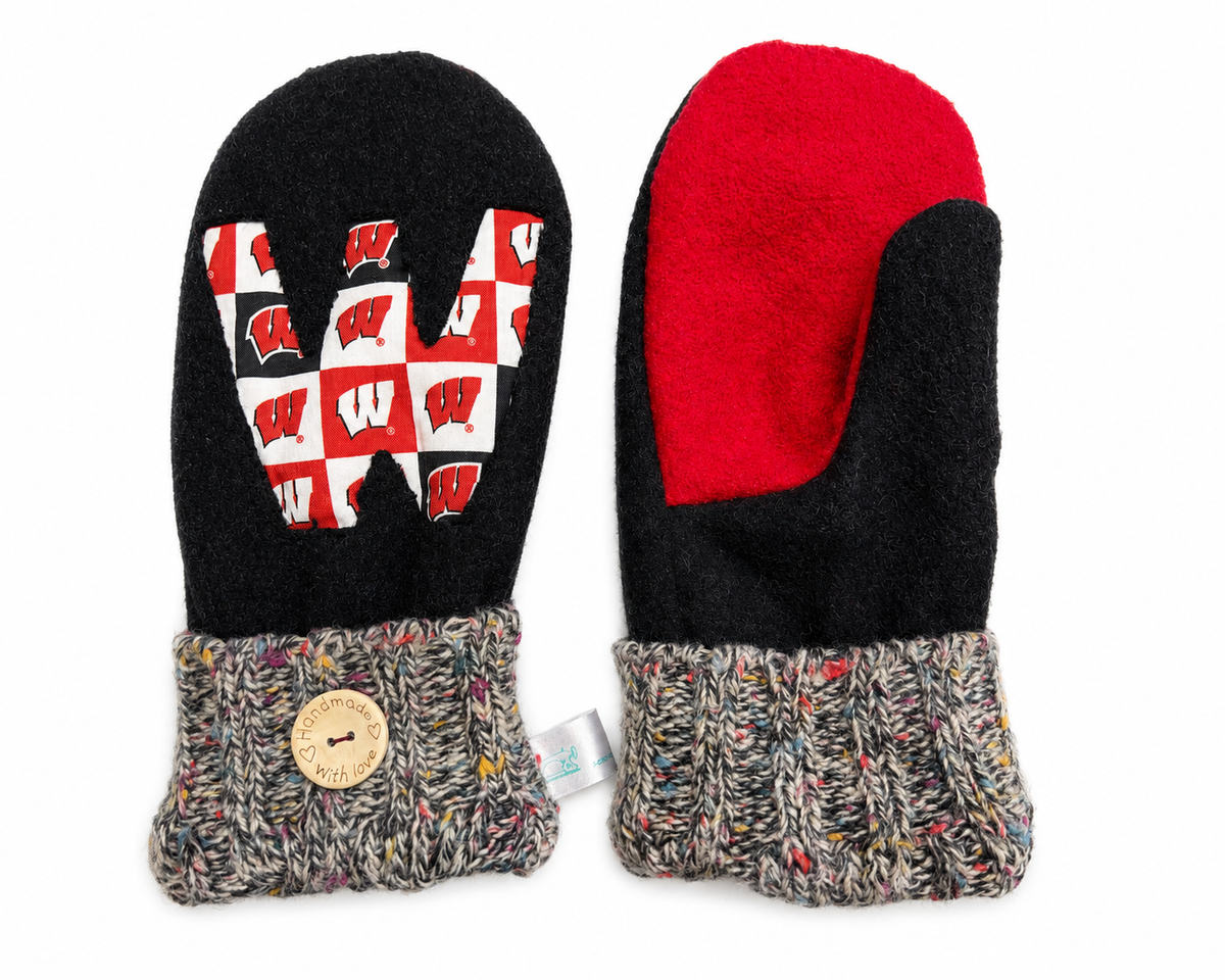 Wool Mittens - On Wisconsin!