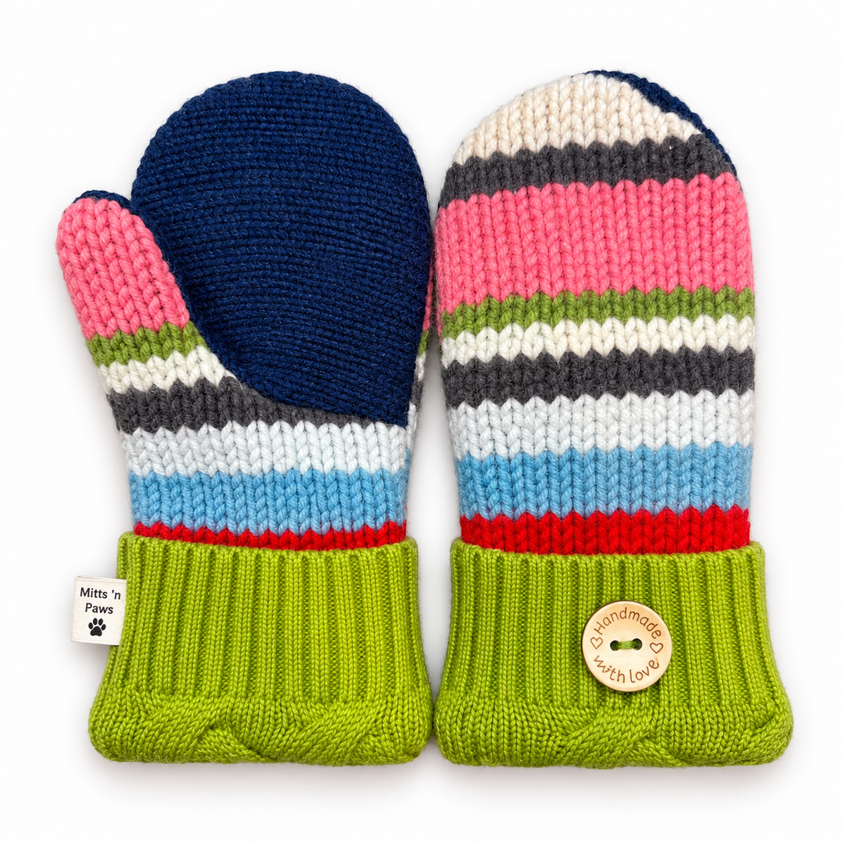 A Little Bit of Everything Wool Mittens Adult Medium