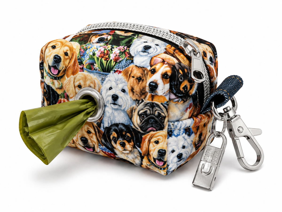 Dog Poo Pouches - Dogs in Florals