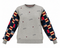 Upcycled Tommy Hilfiger Quilted Sleeve Sweatshirt – Women’s Large