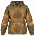 Fashion Nova Army Green Bleached Pumpkin Hoodie – Size Large