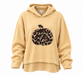 Wild About Fall – Upcycled Leopard Pumpkin Hoodie Meduim
