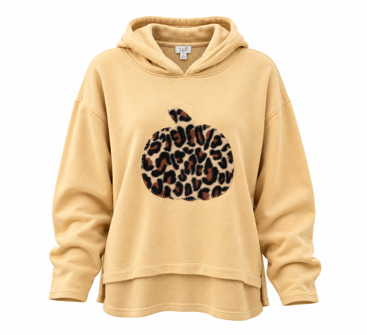 Wild About Fall – Upcycled Leopard Pumpkin Hoodie Meduim
