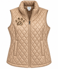 Paws & Puffer Time and Tru Upcycled Leopard Paw Puffer Vest – Size Large